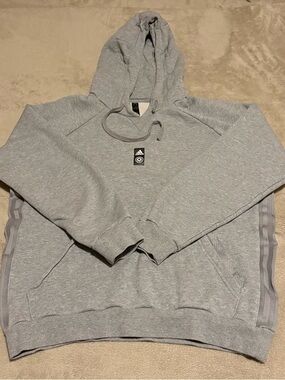 Adidas CF Montréal MLS Men's Travel Sweatshirt Hoodie - L (Heather Grey)